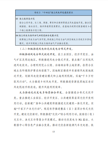 發(fā)改委、能源局等九部委聯(lián)合印發(fā)發(fā)布“十四五”可再生能源規(guī)劃！