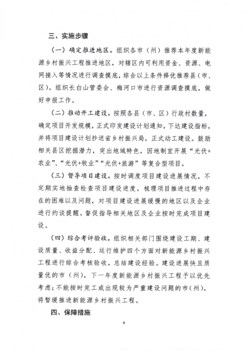 吉林省能源局發布全國首個出臺的省級“新能源+鄉村振興”方案！