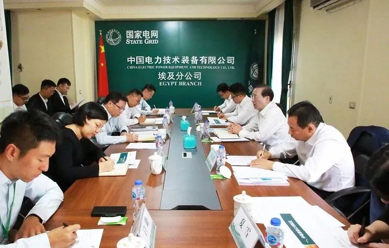 辛保安調研國網駐非辦、中電裝備埃及分公司