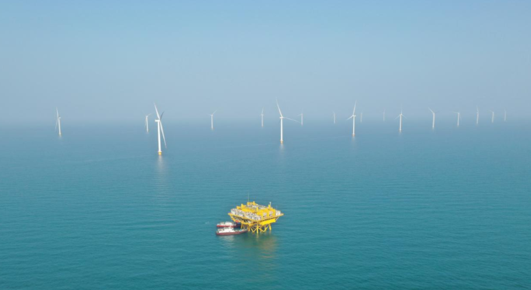 山東首個百萬千瓦級海風基地！國家電投半島南U1一期并網發電