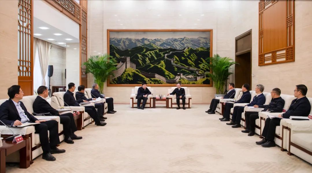 大唐集團(tuán)董事長(zhǎng)、黨組書鄒磊與國(guó)家電網(wǎng)董事長(zhǎng)、黨組書記張智剛會(huì)談