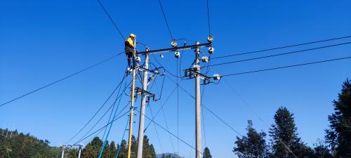國網壽寧縣供電公司帶電接火讓鄉村滿格用電