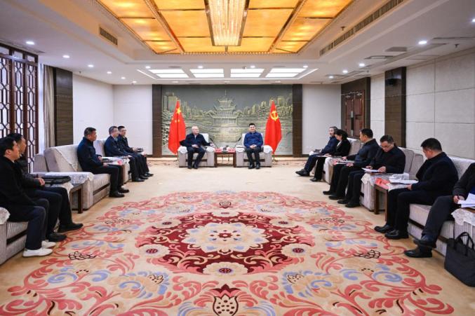 貴陽市領導會見中國節能環保集團有限公司黨委常委、總會計師朱慶鋒一行